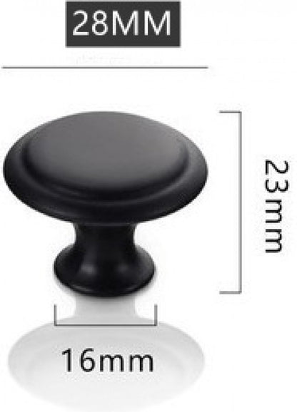 Set of 12 vintage black 28mm metal drawer and cabinet handles, easy to install, durable and stylish. - Image 2