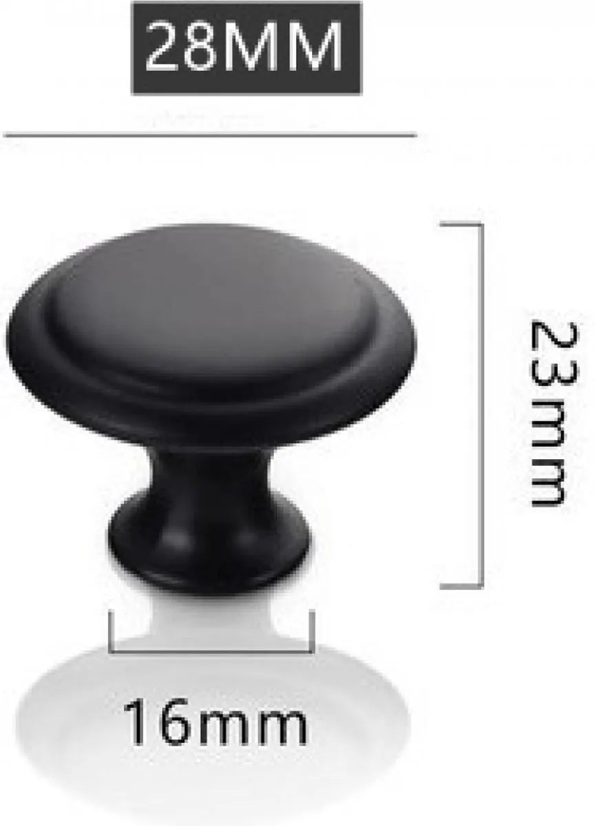Set of 12 vintage black 28mm metal drawer and cabinet handles, easy to install, durable and stylish. - Image 2