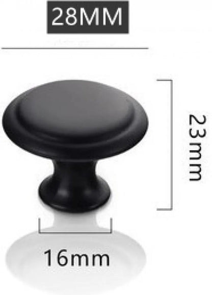 Set of 12 vintage black 28mm metal drawer and cabinet handles, easy to install, durable and stylish. - Image 2