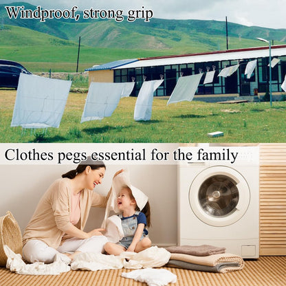 100 Stainless Steel Clothes Pegs, 60mm, Unbreakable Clips, Portable, Rustproof, 6cm Clips - Image 2