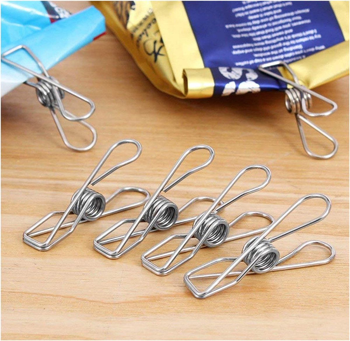 100 Stainless Steel Clothes Pegs, 60mm, Unbreakable Clips, Portable, Rustproof, 6cm Clips - Image 4
