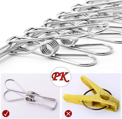 100 Stainless Steel Clothes Pegs, 60mm, Unbreakable Clips, Portable, Rustproof, 6cm Clips - Image 5