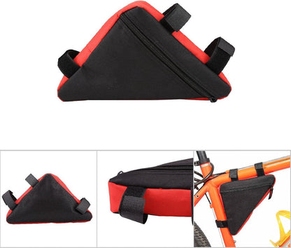 Bicycle panniers - Bicycle frame bags - Oxford outdoor saddle bag with zippered pocket and quick-release fastener - Bicycle accessories - Tool bag with triangular top tube - Image 4