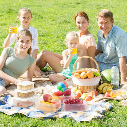 Diepvriesbakjes - Diepvriesbakjes Met Deksel - Voedselcontainers - Duurzame Snackdoosjes - Snoep Opbergdoos - Picknickdoos - Set van 6 plastic voedselcontainers met deksels - Voedselbereidingscontainers - luchtdicht - lekvrij - Image 3