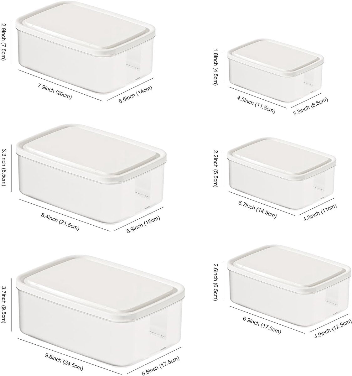Diepvriesbakjes - Diepvriesbakjes Met Deksel - Voedselcontainers - Duurzame Snackdoosjes - Snoep Opbergdoos - Picknickdoos - Set van 6 plastic voedselcontainers met deksels - Voedselbereidingscontainers - luchtdicht - lekvrij - Image 7