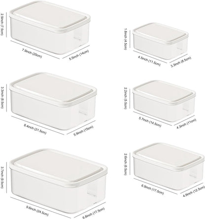 Diepvriesbakjes - Diepvriesbakjes Met Deksel - Voedselcontainers - Duurzame Snackdoosjes - Snoep Opbergdoos - Picknickdoos - Set van 6 plastic voedselcontainers met deksels - Voedselbereidingscontainers - luchtdicht - lekvrij - Image 7