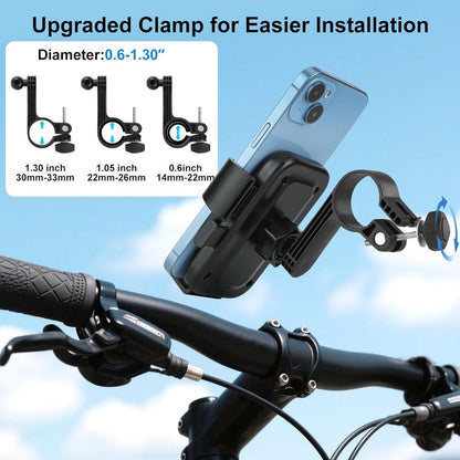 Bicycle Phone Holder - Motorcycle Phone Holder - 1 Second Automatic Locking - 360 Degree Rotating Bicycle Handlebar Phone Holder - Suitable for Mountain Bikes, Electric Scooters, and Other Models - Image 8