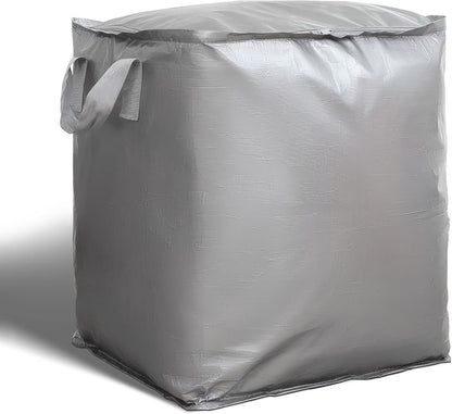 Collapsible Laundry Basket - Large Laundry Basket - Large Storage Bag - Large Carrying Bag - Travel Bag - Storage Bag, Moving Box, Clothes Storage Bag, Moving Bag - Silver