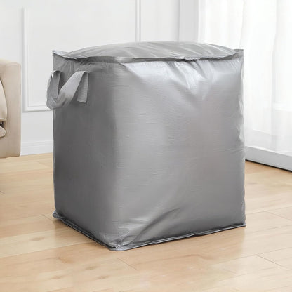 Collapsible Laundry Basket - Large Laundry Basket - Large Storage Bag - Large Carrying Bag - Travel Bag - Storage Bag, Moving Box, Clothes Storage Bag, Moving Bag - Silver - Image 3