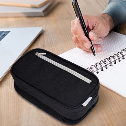 Large Capacity Pencil Case - School Pencil Case - Storage Case - Large Capacity Pencil Case for Boys and Girls - Student Office Supplies - Black - Image 4