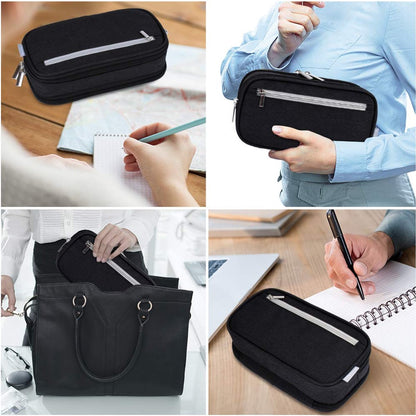 Large Capacity Pencil Case - School Pencil Case - Storage Case - Large Capacity Pencil Case for Boys and Girls - Student Office Supplies - Black - Image 5