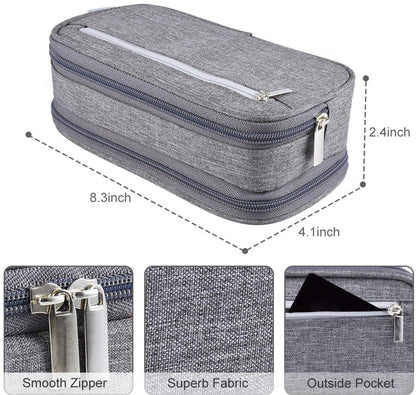 Large Capacity Pencil Case - School Pencil Case - Storage Case - Large Capacity Pencil Case for Boys and Girls - Student Office Supplies - Grijs - Image 3