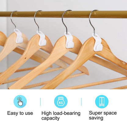 Hook - Connecting hook for hangers - 20 Hanger hooks - Ideal space saver for your wardrobe - Wit - Image 2