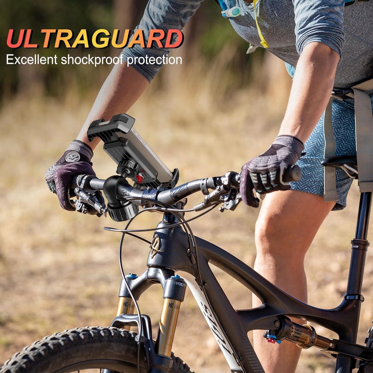 Bicycle Phone Holder - Easy to Install - Motorcycle Phone Holder - [Ultra-Stable Bicycle Phone Holder - Electric Scooter Handlebar Phone Holder - For 4.7 to 7 inch Phones - Bicycle Accessories] - Image 2