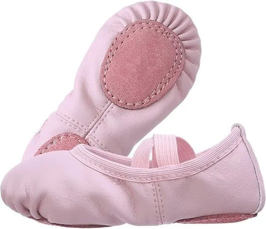 Women's Ballet Shoes – Ballet Shoes for Girls – Purple-Pink – Soft PU Leather Dance Shoes with Non-Slip Sole – Suitable for Ballet, Yoga & Home Use – For 4.5 UK Child - Image 4