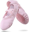Women's Ballet Shoes – Ballet Shoes for Girls – Purple-Pink – Soft PU Leather Dance Shoes with Non-Slip Sole – Suitable for Ballet, Yoga & Home Use – For 5.5 UK Child