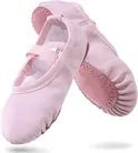 Women's Ballet Shoes – Ballet Shoes for Girls – Purple-Pink – Soft PU Leather Dance Shoes with Non-Slip Sole – Suitable for Ballet, Yoga & Home Use – For 8.5 UK Child