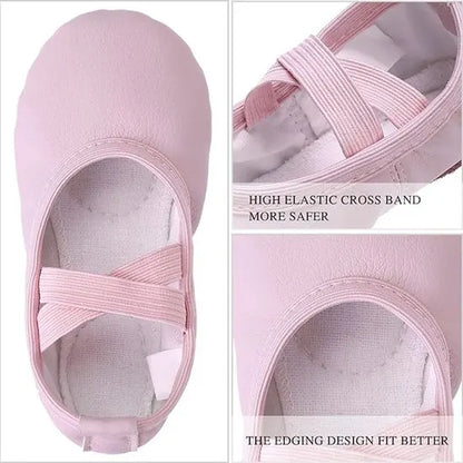 Women's Ballet Shoes – Ballet Shoes for Girls – Purple-Pink – Soft PU Leather Dance Shoes with Non-Slip Sole – Suitable for Ballet, Yoga & Home Use – For 2 UK - Image 5