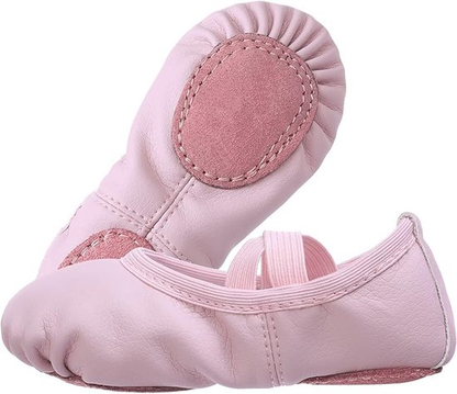 Women's Ballet Shoes – Ballet Shoes for Girls – Purple-Pink – Soft PU Leather Dance Shoes with Non-Slip Sole – Suitable for Ballet, Yoga & Home Use – For 3 UK - Image 4
