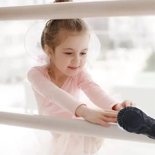 Women's Ballet Shoes – Ballet Shoes for Girls – Black – Soft PU Leather Dance Shoes with Non-Slip Sole – Suitable for Ballet, Yoga & Home Use – For 9 UK Child - Image 3
