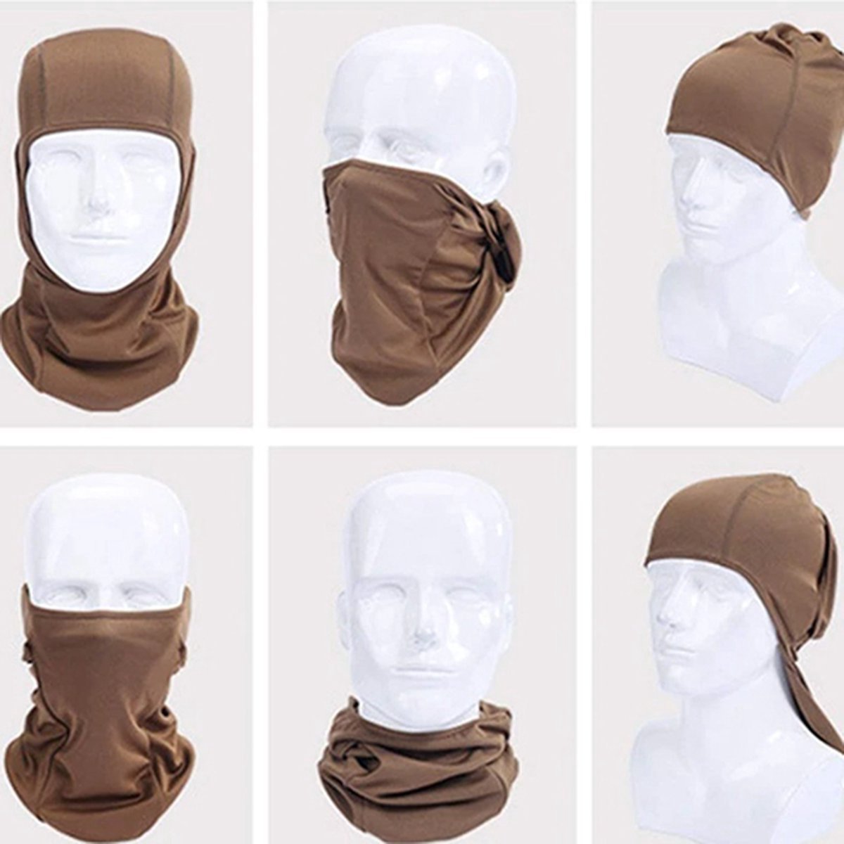 Multiuse Balaclava | Neck Warmer | Bivouac | Face Mask | Motorcycle Cap | Skiing | Snowboarding | Motorcycling | Grey - Image 2