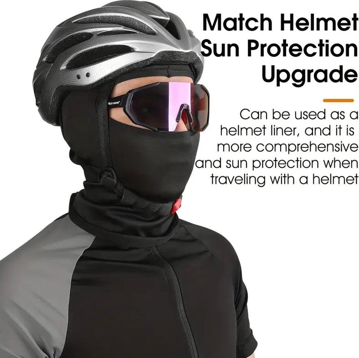 Multiuse Balaclava | Neck Warmer | Bivouac | Face Mask | Motorcycle Cap | Skiing | Snowboarding | Motorcycling | Grey - Image 4