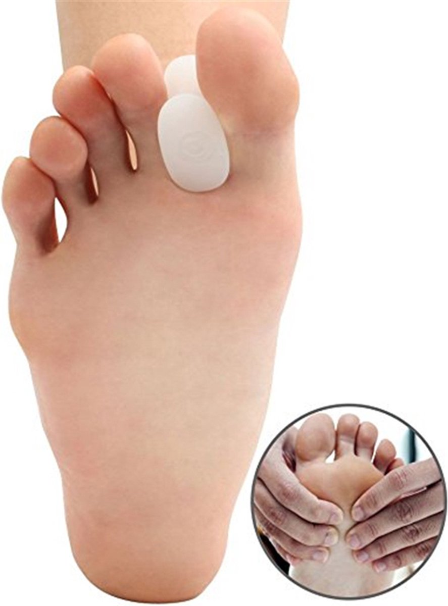 Toe Spreader | Silicone Toe Corrector | Hallux Valgus | Toe Straightening | Toe Straightener | White | 2 Pairs (4 pieces) - Image 3