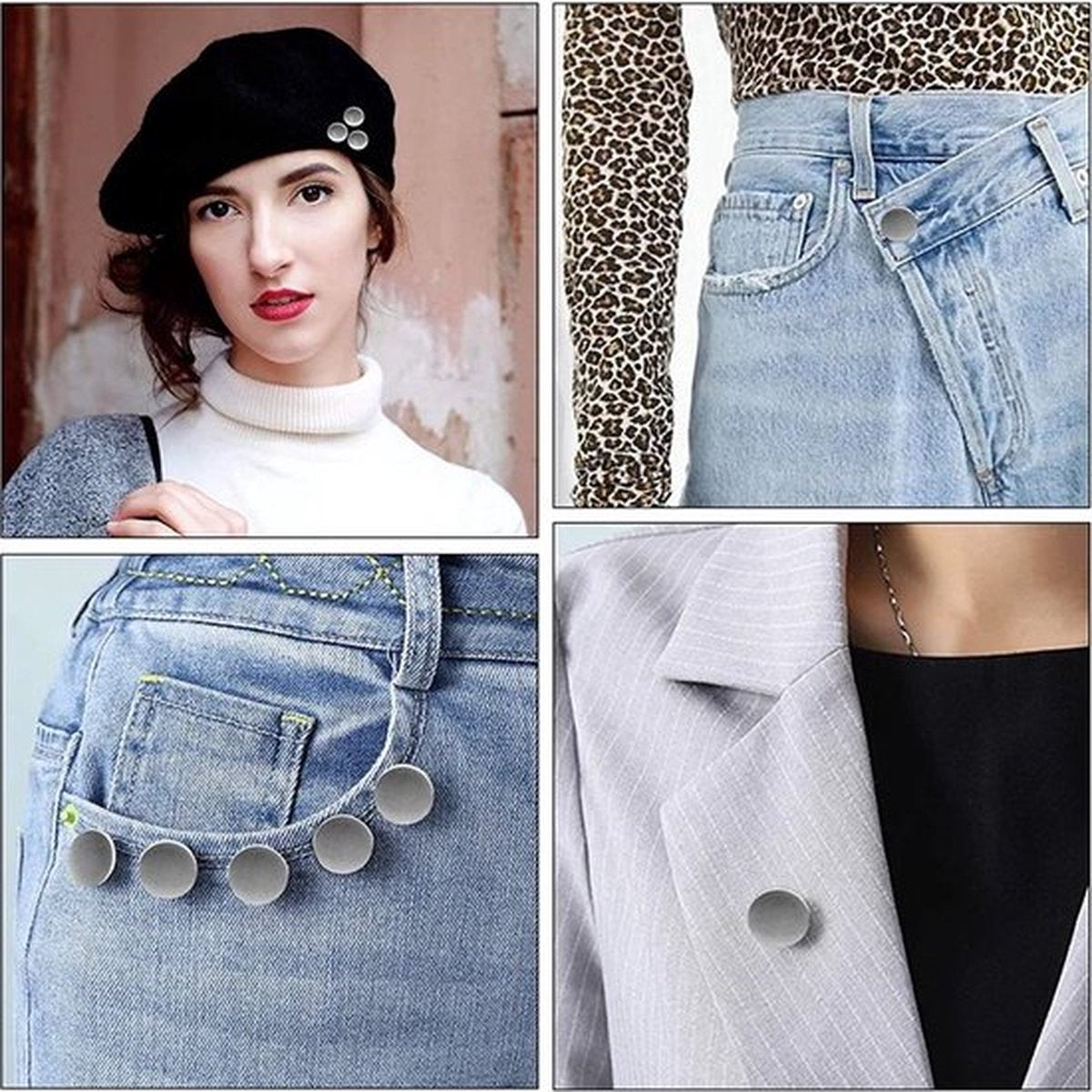 Jeans Button with Snap | Universal Jeans Button Pin | Jeans Buttons | Replacement Buttons | Jeans Button | Silver | 1 Piece - Image 4
