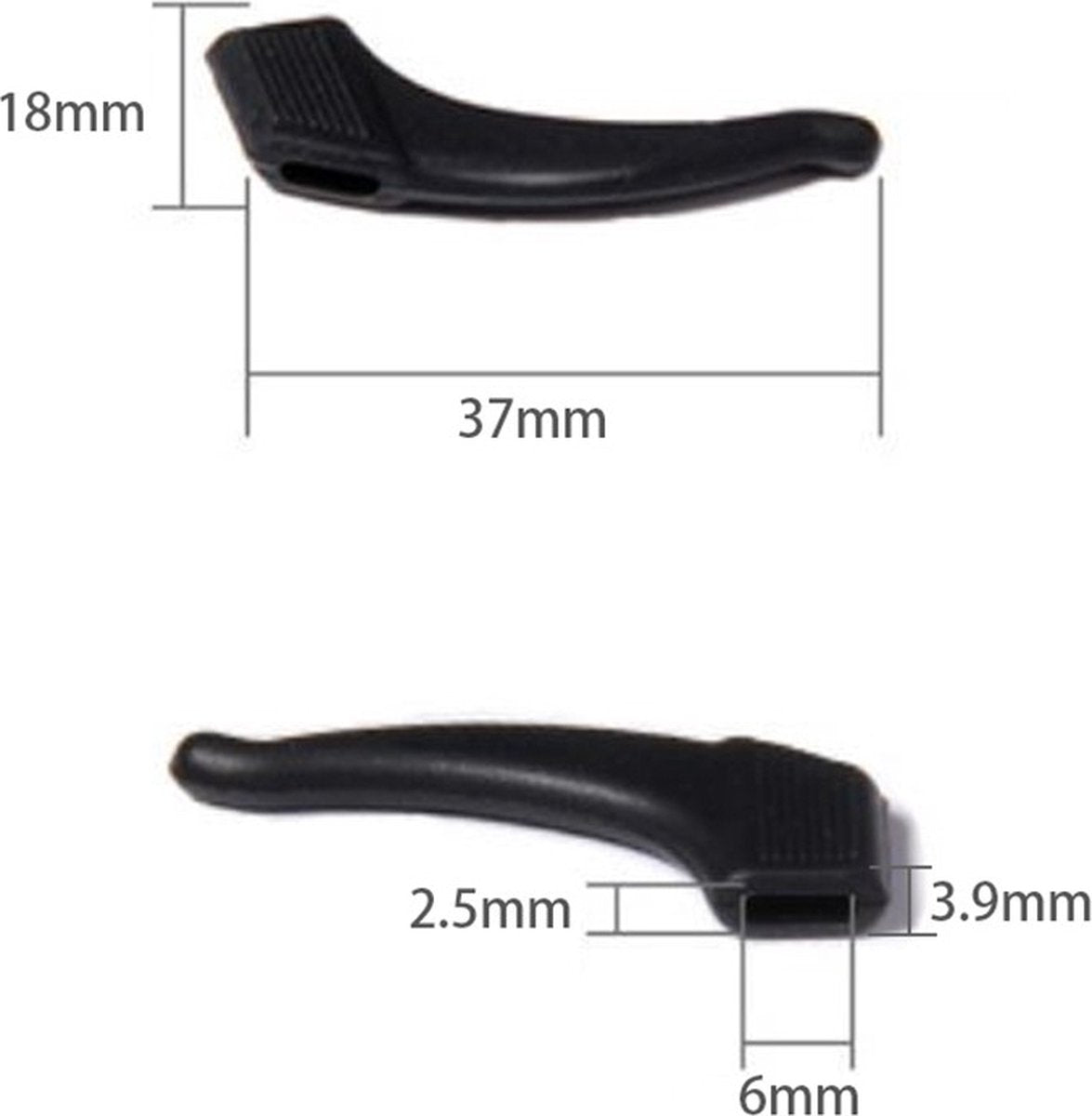 Anti-slip Ear Hooks for Glasses | Glasses Hooks | Glasses Holders | Sunglasses Hook | Silicone | Green | 2 Pieces - Image 3