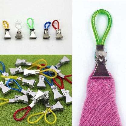 Towel clips - 5 PIECES - Towel hooks - Wall hooks - Tea towel clips - Hooks - Various colors - Hanging hooks - Kitchen hooks - Bathroom hooks - Wall hooks - Clips - Hanging - Towel clips - Stainless steel - Steel hooks - Towel clips - Image 3