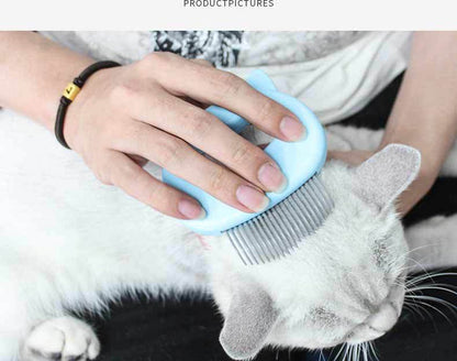 Cat Brush | Cat Comb | Lice Brush | Lice Comb | Elastic Teeth | Detangling Comb | Detangle & Remove Cat Hair | Pink - Image 3