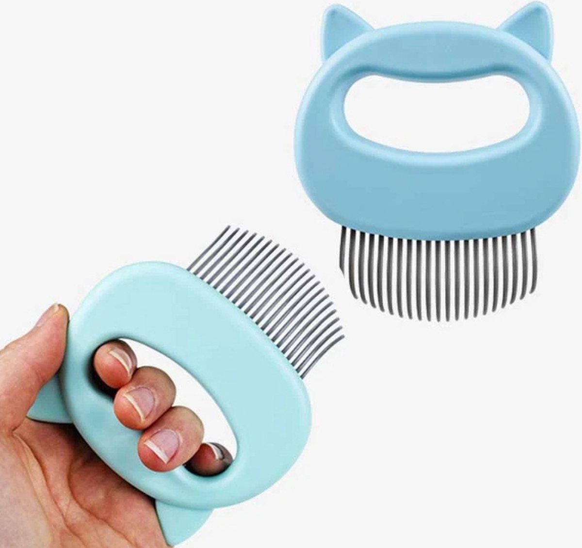 Cat Brush | Cat Comb | Lice Brush | Lice Comb | Elastic Teeth | Detangling Comb | Detangle & Remove Cat Hair | Pink - Image 5