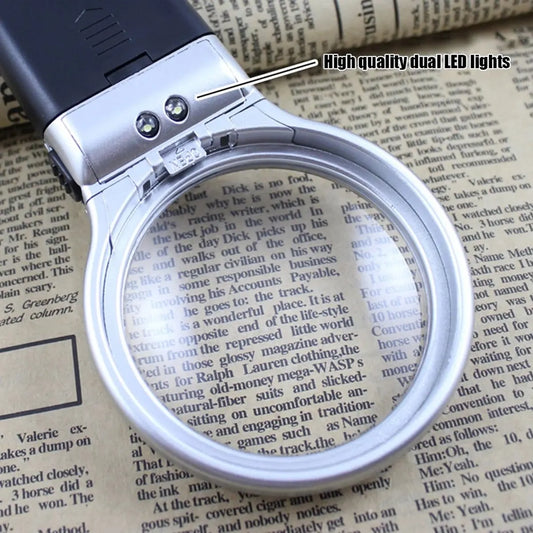 Foldable Magnifying Glass With 2x LED Lighting | Handheld Magnifying Glass | Magnifying Glass | Reading Magnifying Glass | Insect Magnifying Glass | Hobby Magnifying Glass - Image 5