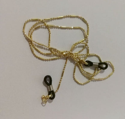 Gold Glasses Cord | Glasses Cord | Sunglasses Cord | Glasses Chain | Glasses Cord | With Black Loop | 72 CM - Image 3