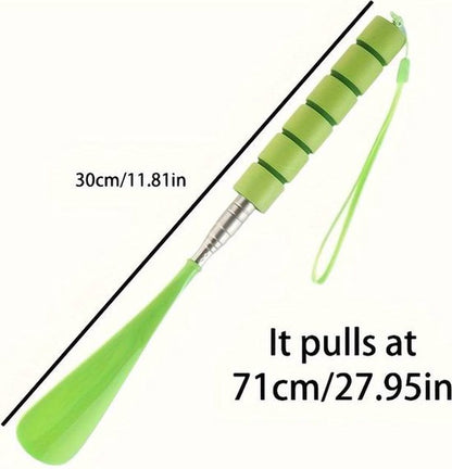 Extendable Shoehorn | Shoe Puller | Stainless Steel | Length 30 to Max 71 CM | Green - Image 5