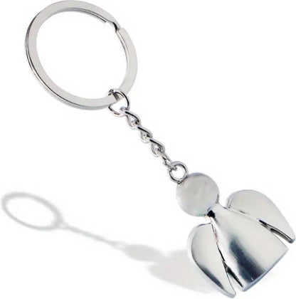 Guardian Angel Keychain | Guardian Angel Keychain | Key Holder | Stainless Steel | Silver