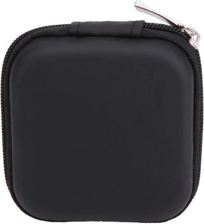 Hard Case Earphone Case | Storage Bag for Earphones | Cable Pouch | Storage Case for Cable | In-Ear Earphones | Key Holder | Coin Holder | Keys | Coins | Travel Bag | Black | Storage Bag | Storage Space | Phone Accessories | Electronics Protector - Image 2