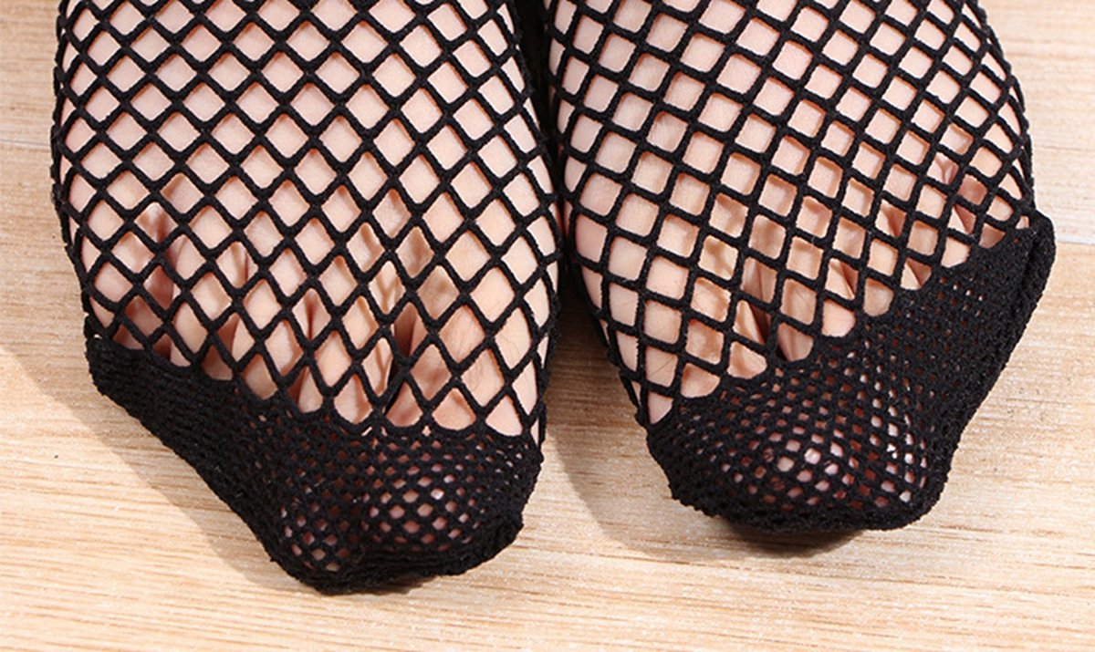 3 Pairs of Fishnet Socks for Women | Trendy Socks | Fishnet Stockings | Thin Mesh Socks | With Anti-slip | Soft & Lightweight | Size 36-42 | Black - Image 2