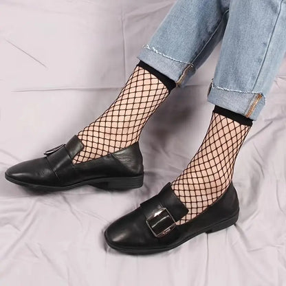 3 Pairs of Fishnet Socks for Women | Trendy Socks | Fishnet Stockings | Thin Mesh Socks | With Anti-slip | Soft & Lightweight | Size 36-42 | Black - Image 5