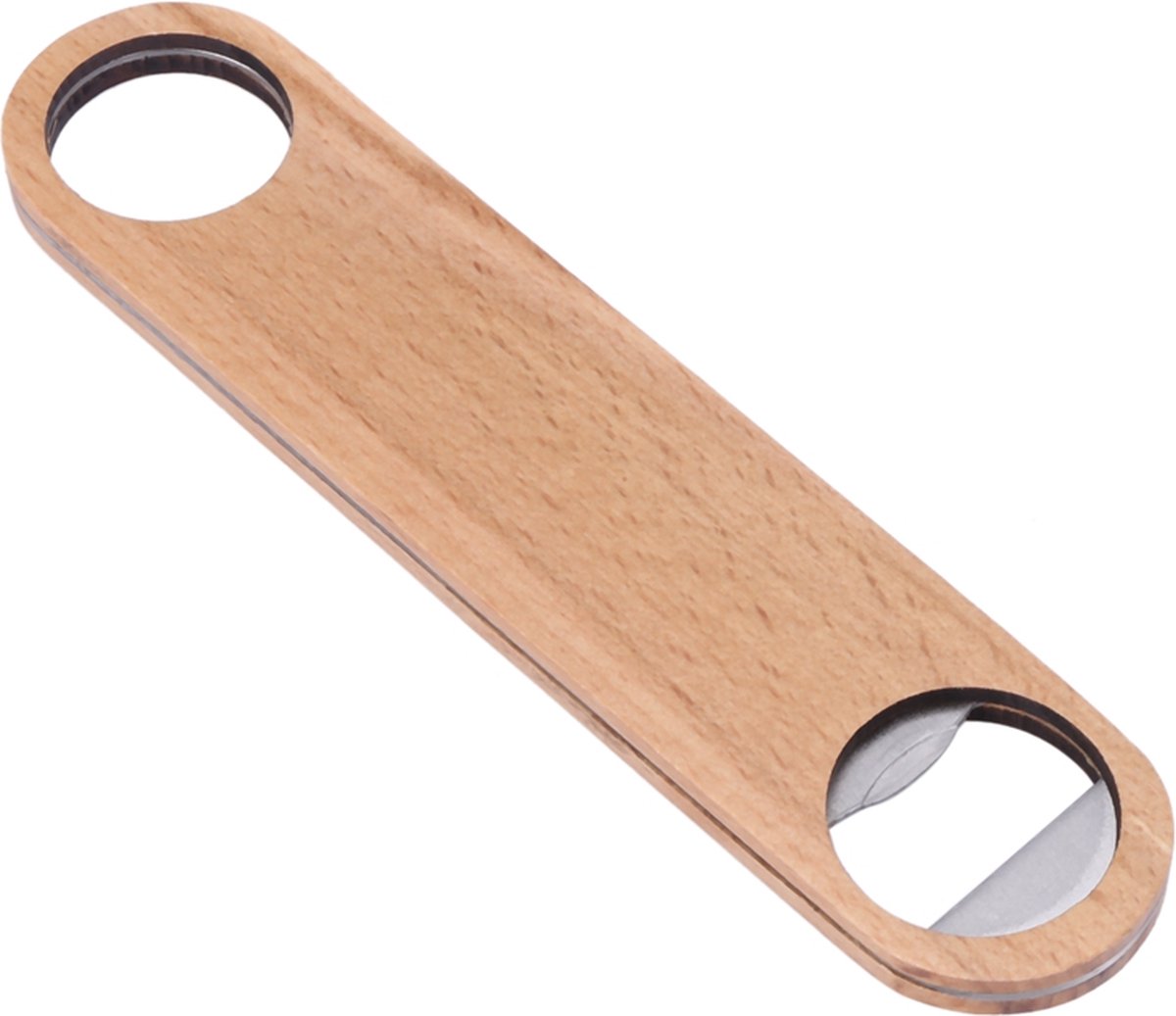Luxury Wooden Bottle Opener | Beer Opener | Bottle Opener | Bar Accessories | With Hanging Loop | Wood/Stainless Steel | 18 x 5 CM - Image 4