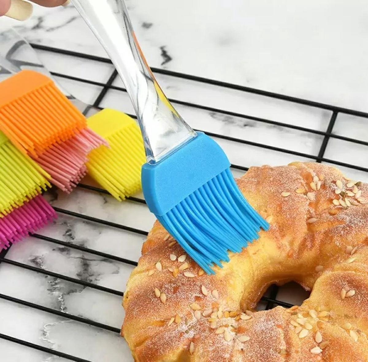 Silicone Pastry Brush | Garnishing Brush | Grilling Brush | Cooking Brush | Food Brush | Kitchen Brush | Detachable Top | Blue - Image 2