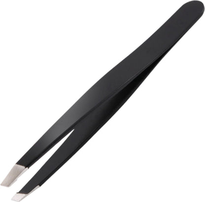 Eyebrow Plucking Tweezers Stainless Steel | Eyebrow Hair Removal | Facial Hair Removal | 8.5 CM | Black - Image 3