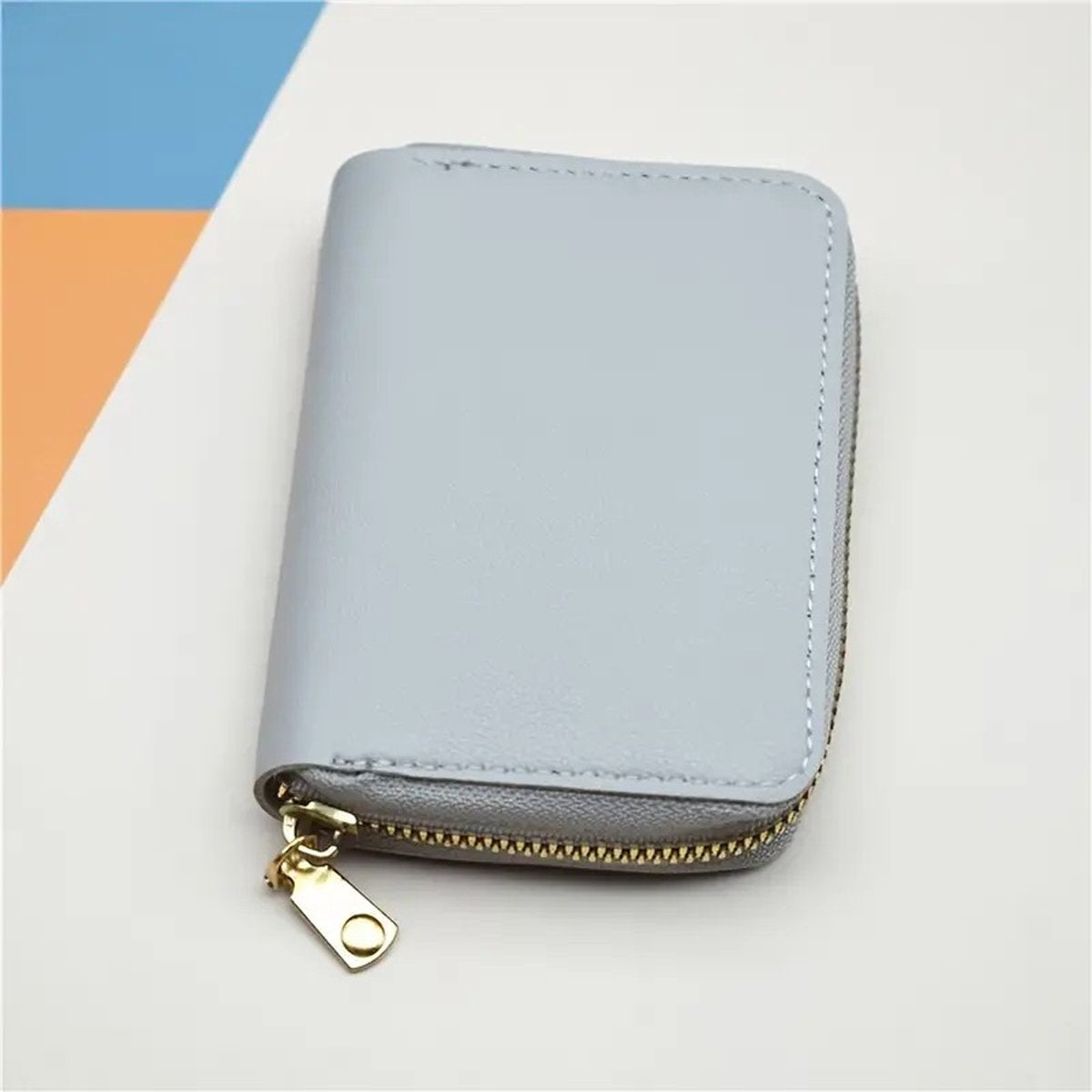Card Holder with Anti-RFID | Credit Card Holder | With Cash Compartment | Card Holder - Wallet | PU Leather | Wallet | Grey - Image 3