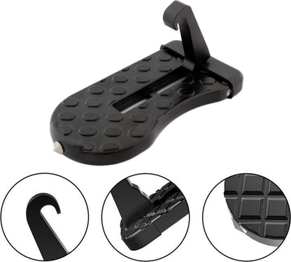 Car Roof Box Step | Door Step | Bike Carrier | Roof Rack | Includes Safety Hammer | Universal | Aluminum | Black - Image 4