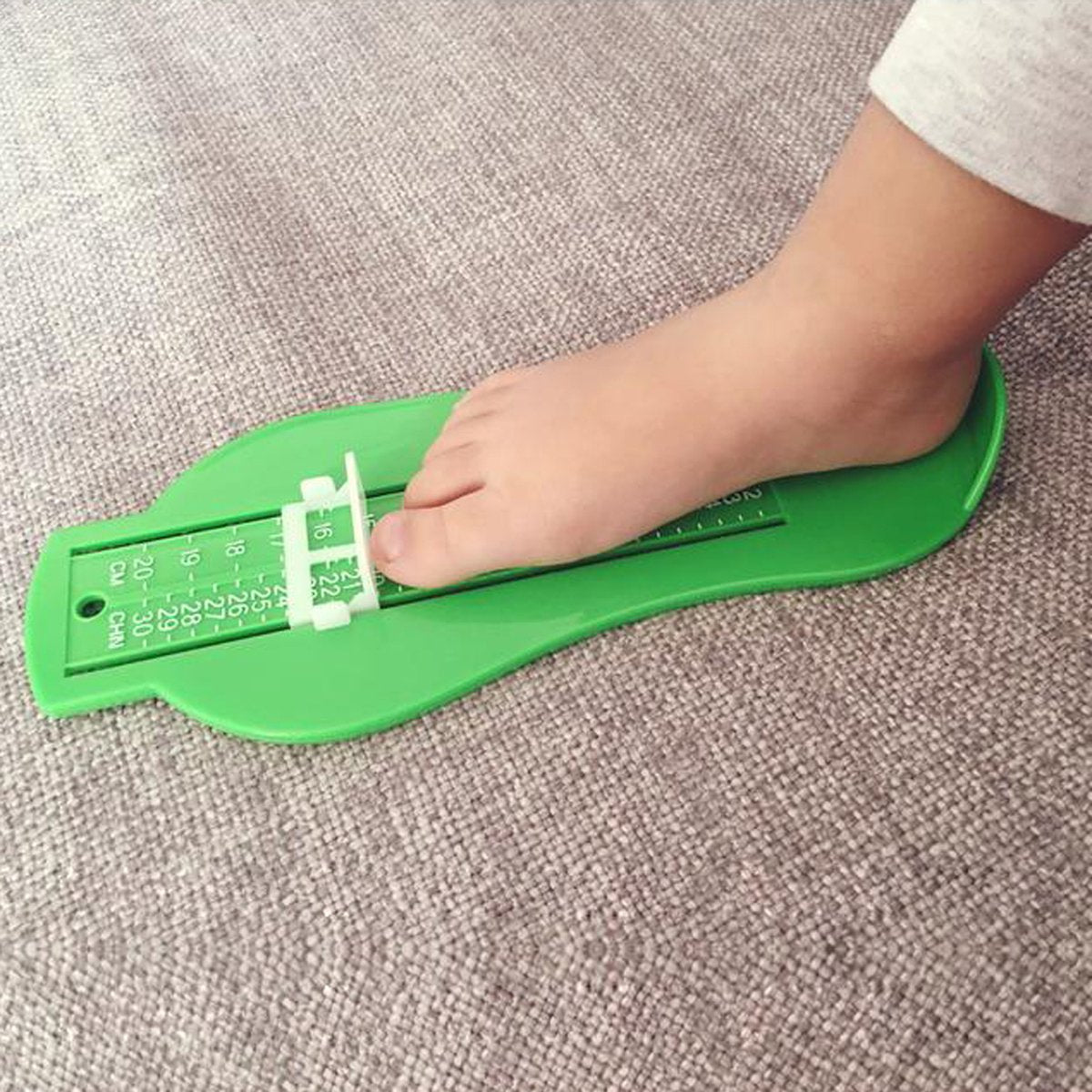 Child's Foot Measuring Tool | Child's Shoe Size Measuring Tool | Baby Shoe Measuring Tool | Baby Measurement | Green - Image 2