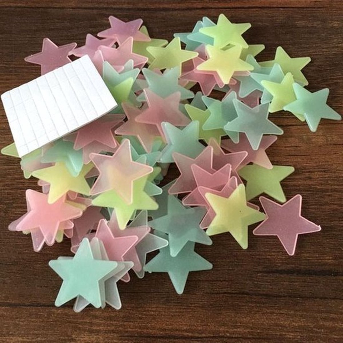 Star Glow In Dark Wall Stickers 100 Pieces | Luminous Star Wall Stickers | Multicolored Stars | PVC | Multicolor - Image 4