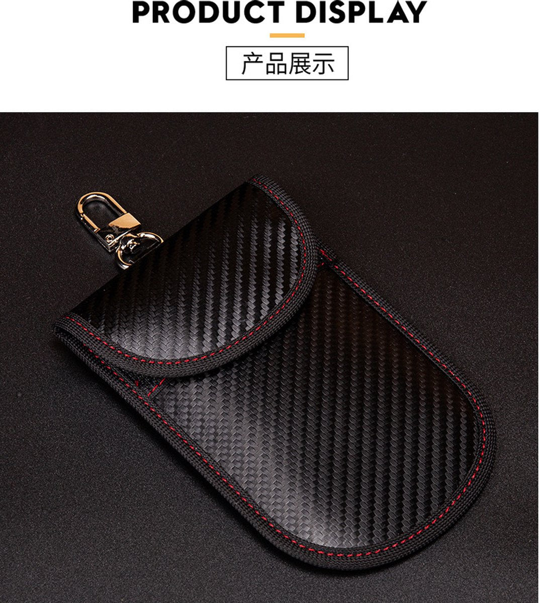 Carbon fiber key fob protector | Car Key Protector | Keyless Entry Protective Case | RFID Protective Case | Card Holder | Wallet | Phone Holder | 14 x 10 CM - Image 4