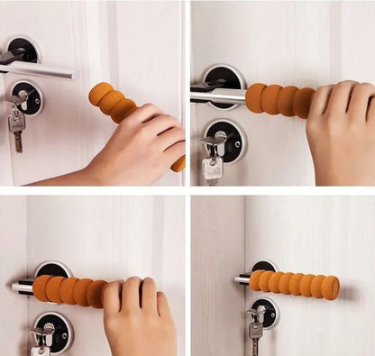 Foam Door Stopper | Wall Protector | Door Protection | Door Handle Protective Cover | Baby and Child Door Protector | Brown - Image 3