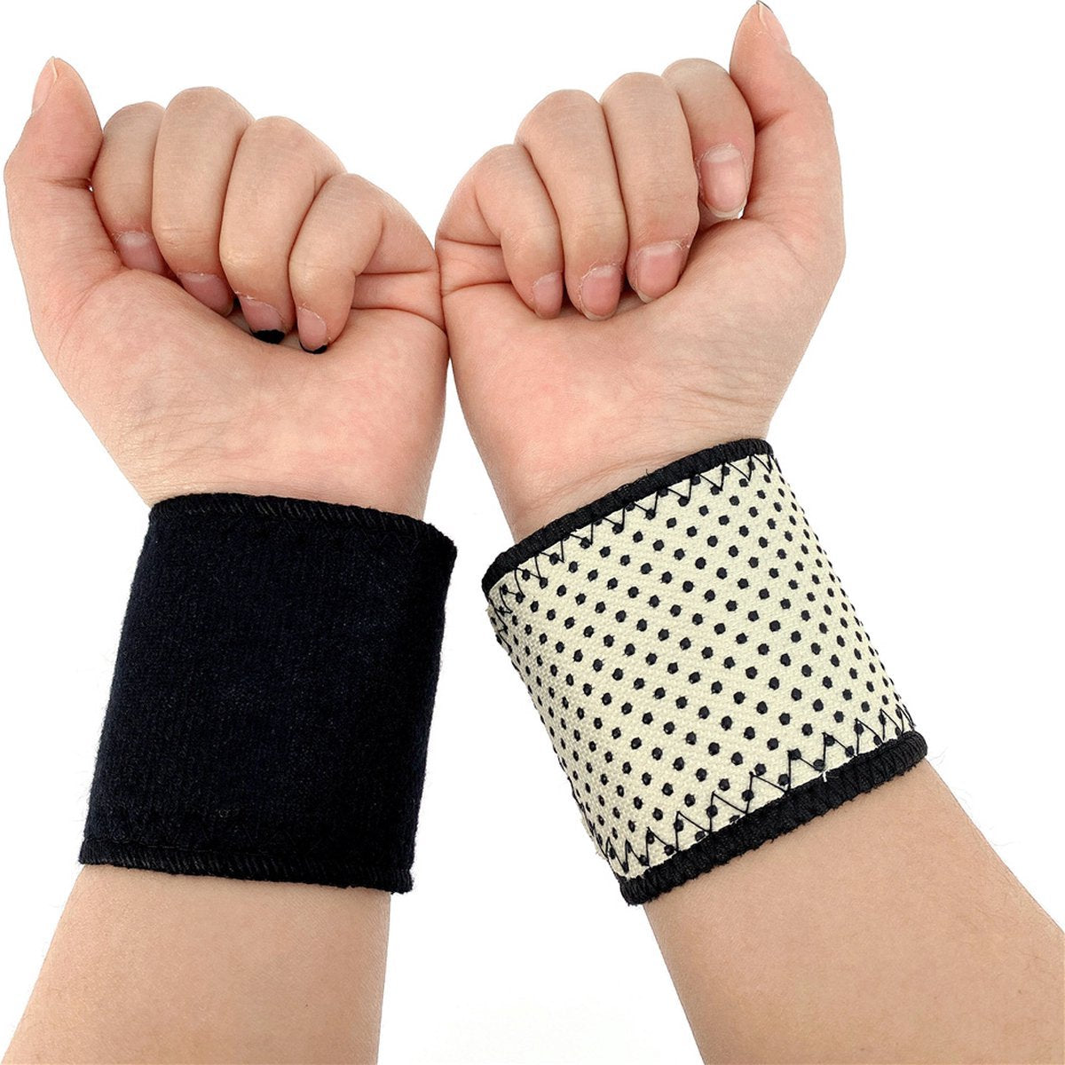 Magnetic Wrist Brace | Wrist Bandages with Tourmaline Stones | Brace with Heating | Natural Heating by Stones | 2 Pieces - Image 3