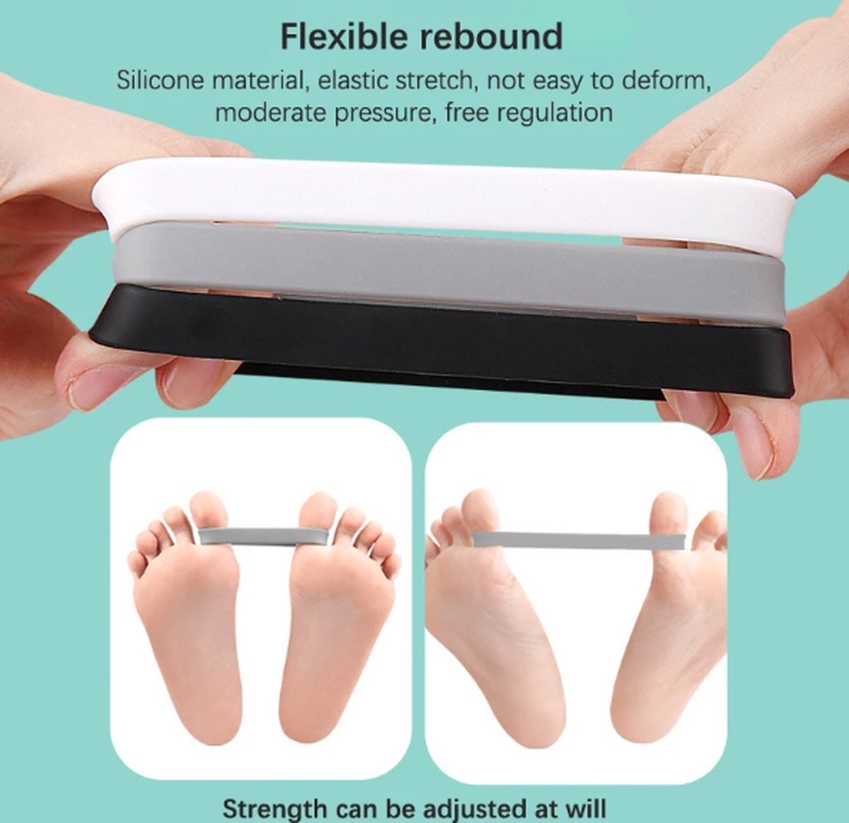 Elastic Toe Spreader | Elastic Toe Stretcher | Orthopedic Training | Hallux Valgus Toe Corrector | Straighten Big Toe | White - Image 4